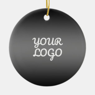 Adorno De Cerámica Tu logotipo y ombre de color gris oscuro moderno e