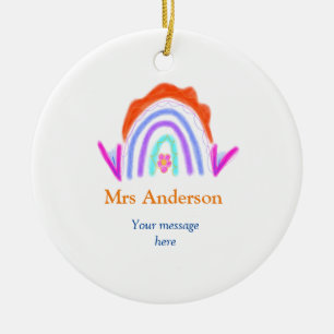 Adorno De Cerámica Tu mensaje e añadimos el nombre de texto maestro a