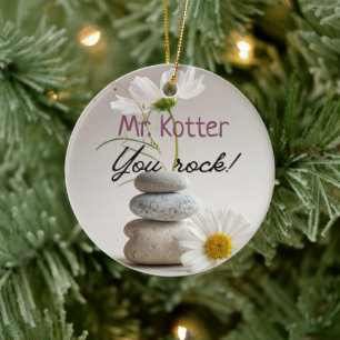 Adorno De Cerámica ¡Tú Mola! Regalo de Navidad para Profesor de Geolo