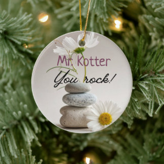 Adorno De Cerámica ¡Tú Mola! Regalo de Navidad para Profesor de Geolo