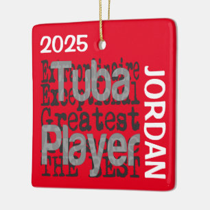 Adorno De Cerámica Tuba Player Extraordinaire PERSONALIZADO