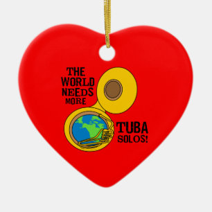 Adorno De Cerámica Tuba Solos