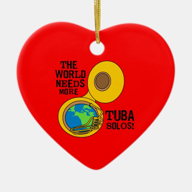 Adorno De Cerámica Tuba Solos (Frente)