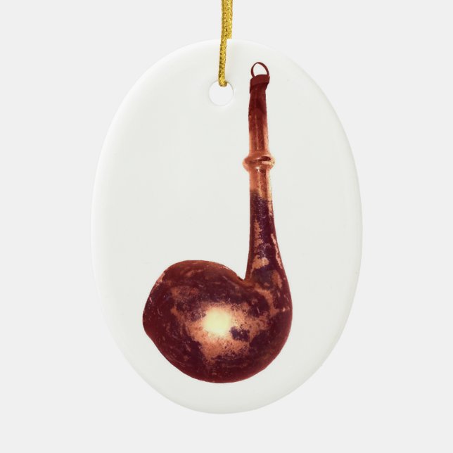 Adorno De Cerámica Tubo de Papá Noel (Frente)