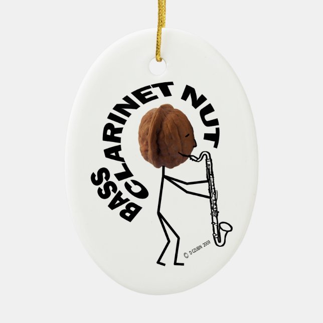 Adorno De Cerámica Tuerca Clarinet Bass (Frente)