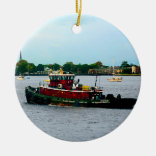 Adorno De Cerámica Tugboat Norfolk VA
