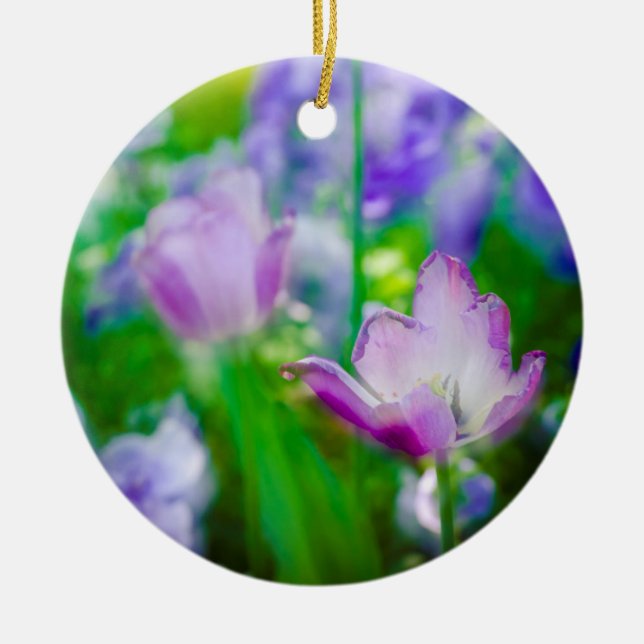 Adorno De Cerámica Tulip garden, Giverny, Francia (Frente)