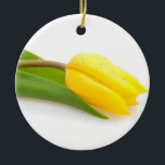 Adorno De Cerámica Tulipán amarillo<br><div class="desc">Tulipán amarillo fresco</div>