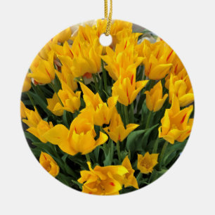 Adorno De Cerámica Tulipanes amarillos únicos
