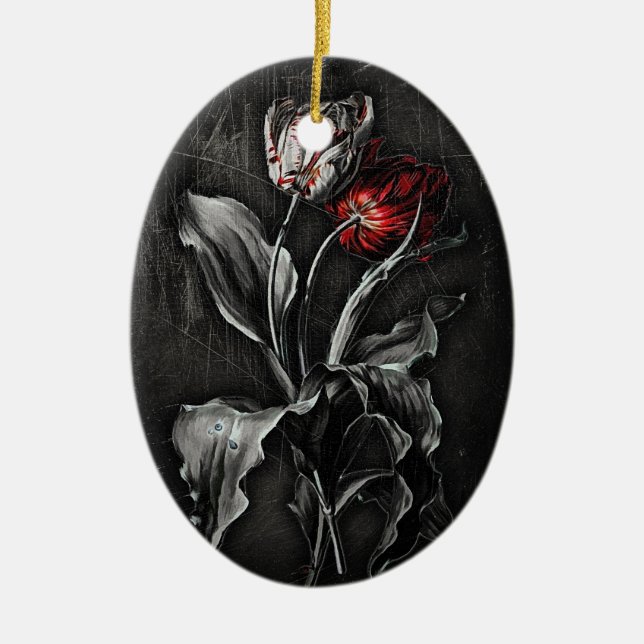 Adorno De Cerámica Tulipanes góticos (Frente)