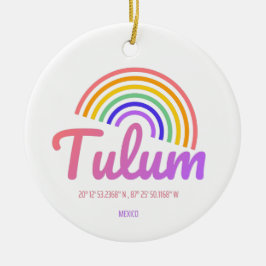 Adorno De Cerámica Tulum - Arcoiris