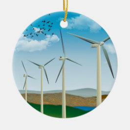 Adorno De Cerámica Turbinas eólicas