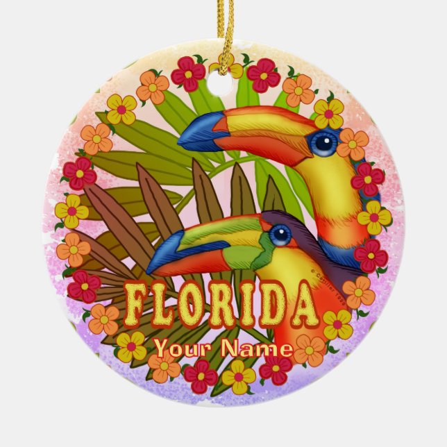 Adorno De Cerámica Turcanos de Florida (Frente)
