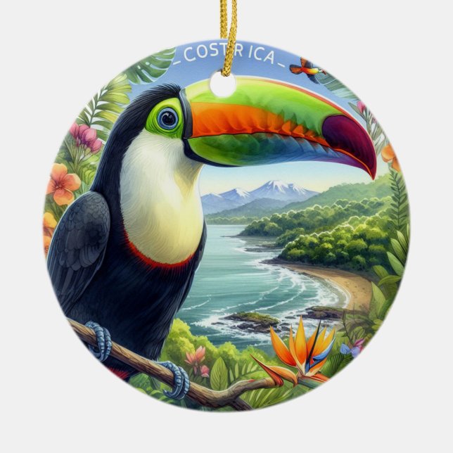 Adorno De Cerámica Turismo de Costa Rica, Pura Vida (Frente)