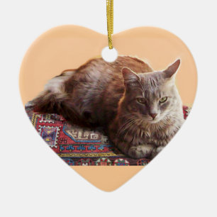 ADORNO DE CERÁMICA TURKISH CAT ON THE OLD CARPET