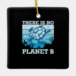 Adorno De Cerámica Turtle Lover No Hay Planeta B