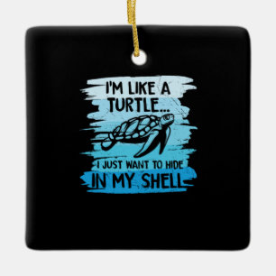 Adorno De Cerámica Turtle Lover Soy Como Una Tortuga