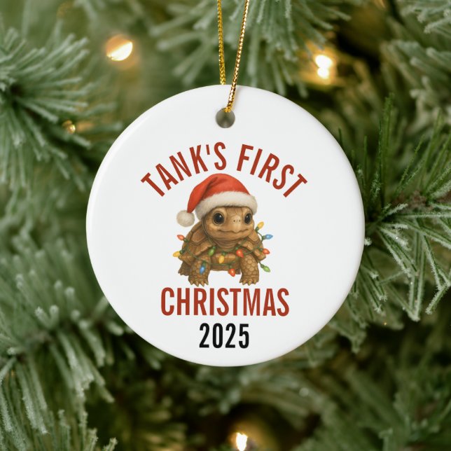 Adorno De Cerámica Turtle's First Christmas 2025 (Árbol)