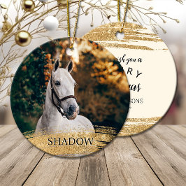 Adorno De Cerámica Tus Navidades de fotos de caballos
