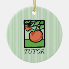 Adorno De Cerámica Tutor, Maestro Gracias, Manzana