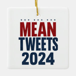 Adorno De Cerámica Tweets Malvados 2024 Elección Divertida Trump 