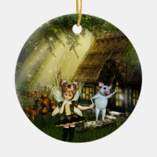 Adorno De Cerámica Twilight Fairy Haven