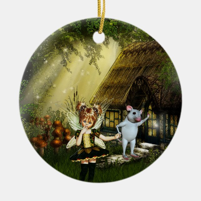 Adorno De Cerámica Twilight Fairy Haven (Frente)