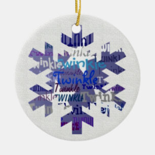 Adorno De Cerámica Twinkle Snowflake