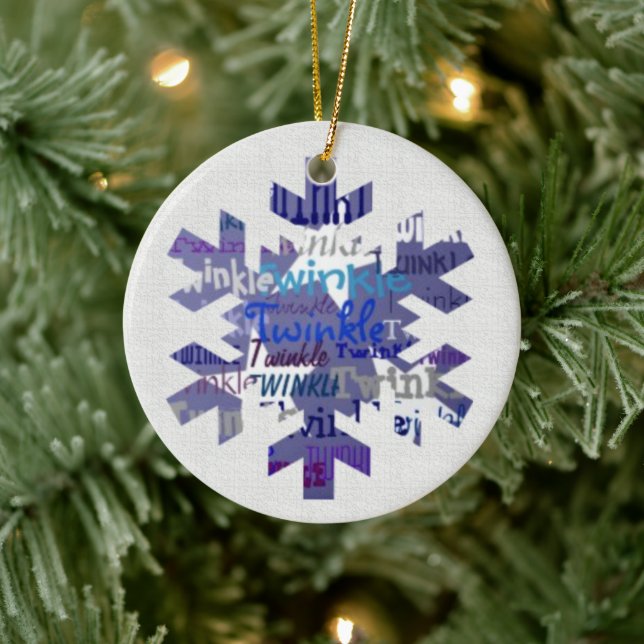 Adorno De Cerámica Twinkle Snowflake (Árbol)