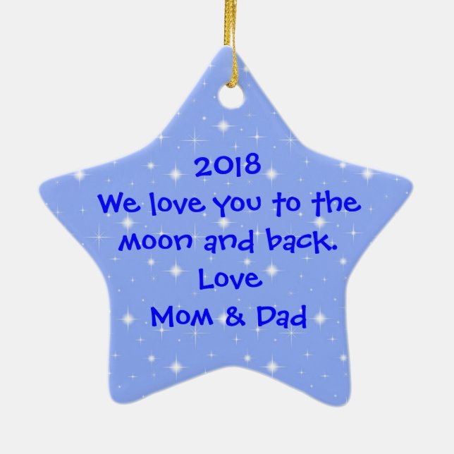 Adorno De Cerámica Twinkle Twinkle Ornament (Atrás)