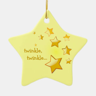 Adorno De Cerámica Twinkle, Twinkle Star Ornament Yellow