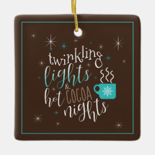 Adorno De Cerámica Twinkling Lights Hot Cocoa Nights ID593