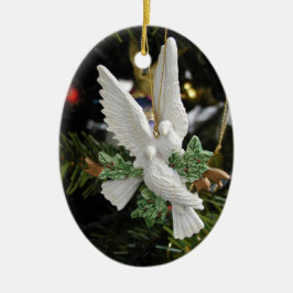 Adorno De Cerámica Two Doves Christmas Ornament
