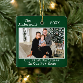 Adorno De Cerámica Typewriter Texto Primero Navidad Nueva foto en cas