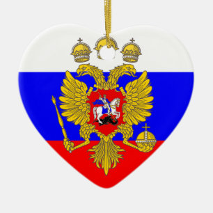 Adorno De Cerámica Tzar de Muscovia, bandera de Rusia