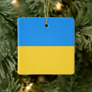 Adorno De Cerámica Ukraine flag