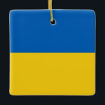 Adorno De Cerámica Ukraine Flag Christmas<br><div class="desc">Simple Ukraine Flag Christmas Ceramic Ornament</div>