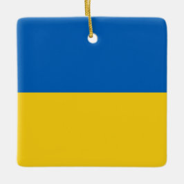 Adorno De Cerámica Ukraine Flag Christmas