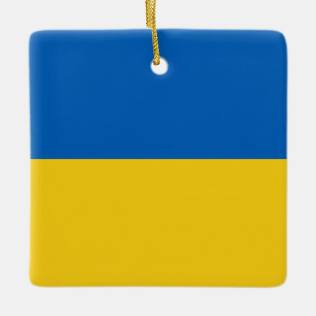 Adorno De Cerámica Ukraine Flag Christmas (Anverso)