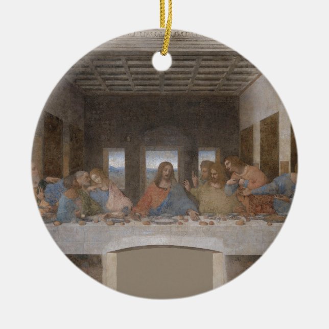 Adorno De Cerámica Última Cita Leonardo Da Vinci Pintura (Frente)