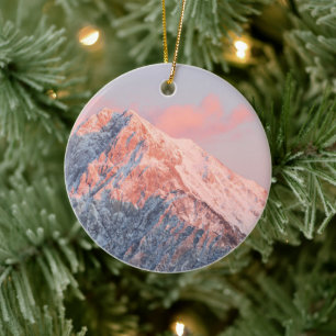 Adorno De Cerámica Última luz solar en la montaña Storžič, Eslovenia