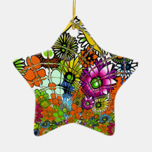 Adorno De Cerámica Último arte de diseño de patrones florales asombro