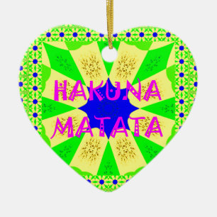 Adorno De Cerámica Último Hakuna Matata Hermoso Colo de Diseño Increí