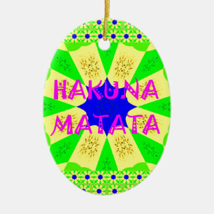 Adorno De Cerámica Último Hakuna Matata Hermoso Colo de Diseño Increí