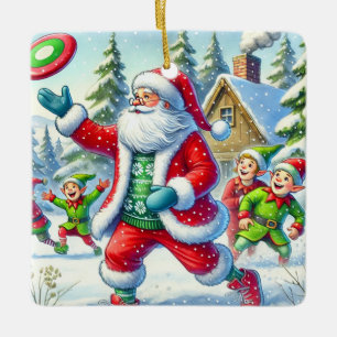 Adorno De Cerámica Último jugador favorito de Santa Personalizada
