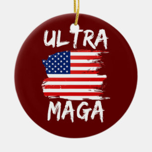 Adorno De Cerámica Ultra Maga King Flag America Maga King 