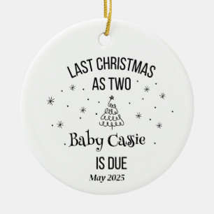 Adorno De Cerámica Ultrasonido Personalizado Primer Navidad
