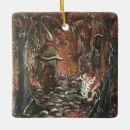 Adorno De Cerámica Un amigo profundo en los bosques