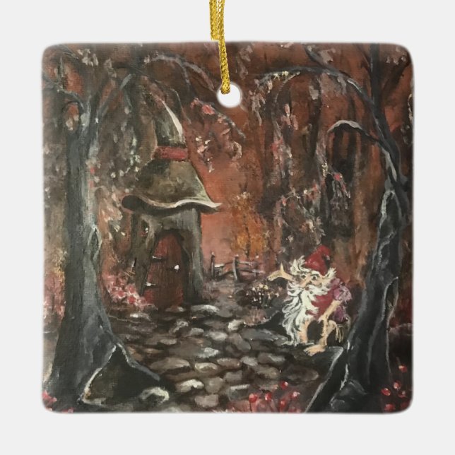 Adorno De Cerámica Un amigo profundo en los bosques (Anverso)