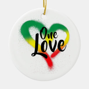 Adorno De Cerámica Un Amor Un Corazón Vibraciones Reggae